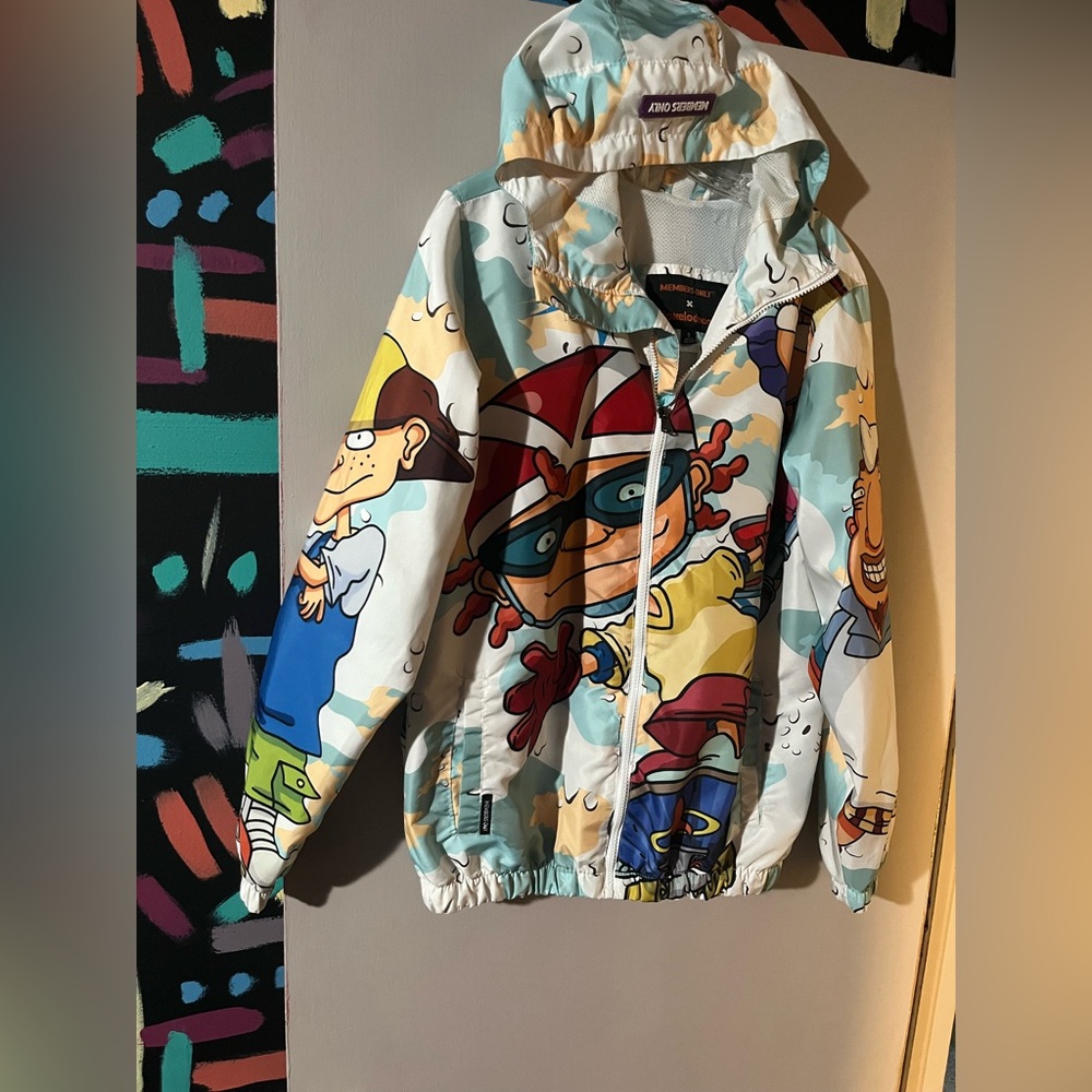 Members Only X Nickelodeon Rocket Power Wind Breaker Jacket Sz Small